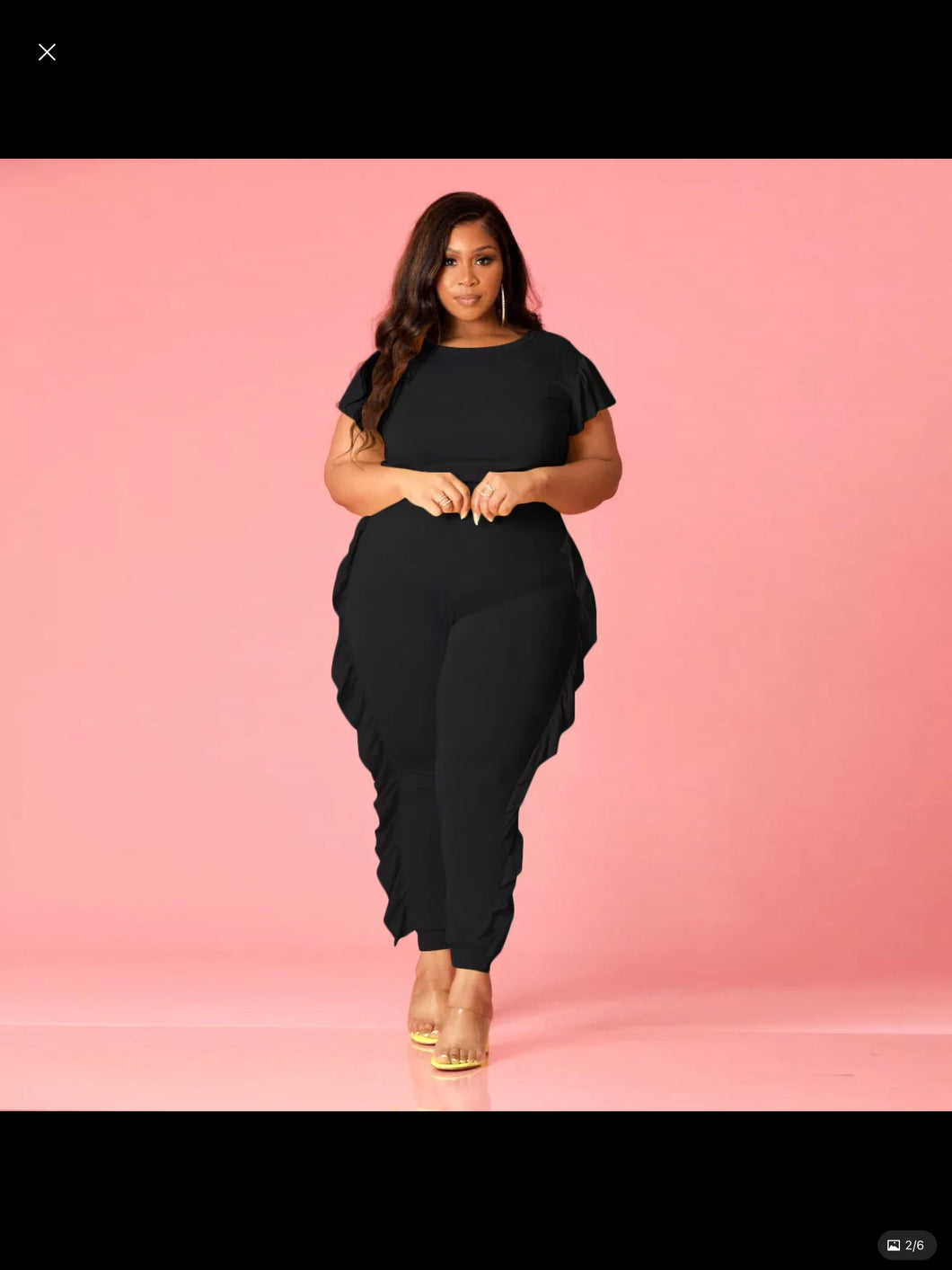 Curvy Chic Black 2 piece plus size jumper