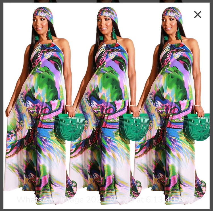 Multi-color maxi dress