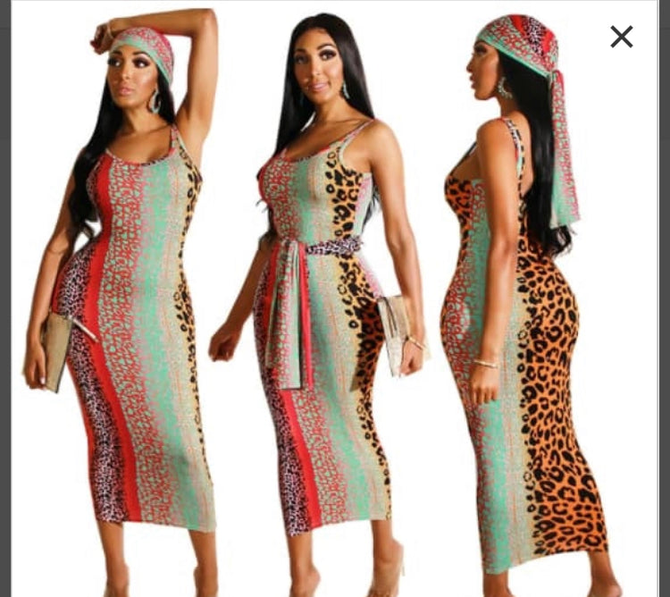 Cheetah Print maxi dress